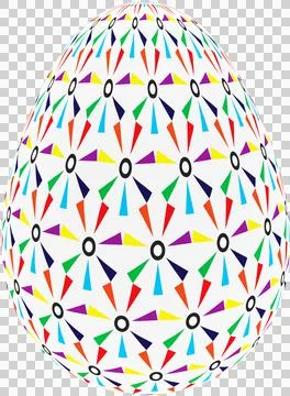 3D Easter Egg with beautiful pattern Stock Illustration