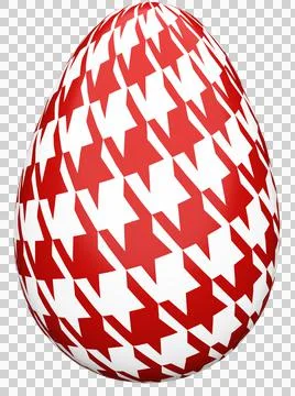 3D Easter Egg with beautiful pattern Stock Illustration