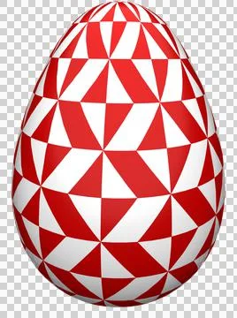 3D Easter Egg with beautiful pattern Stock Illustration