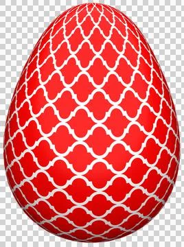3D Easter Egg with beautiful pattern Stock Illustration