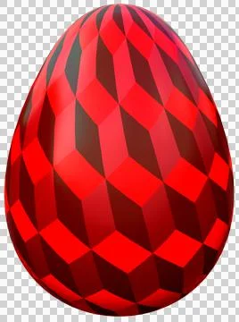 3D Easter Egg with beautiful pattern 库存插图