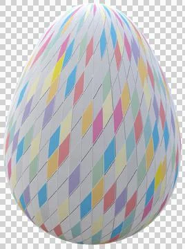 3D Easter Egg with beautiful pattern Stock Illustration