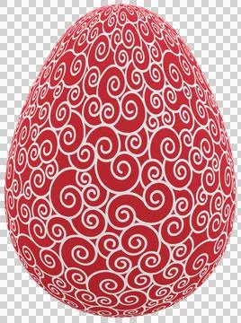 3D Easter Egg with beautiful pattern Stock Illustration