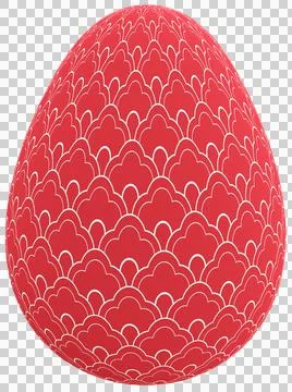3D Easter Egg with beautiful pattern Stock Illustration