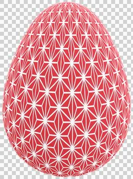 3D Easter Egg with beautiful pattern Stock Illustration