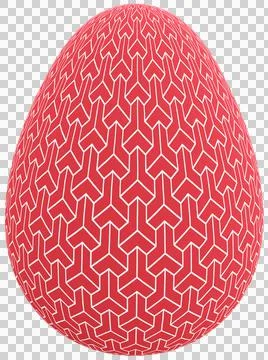 3D Easter Egg with beautiful pattern Illustrazione stock