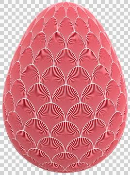 3D Easter Egg with beautiful pattern Stock Illustration