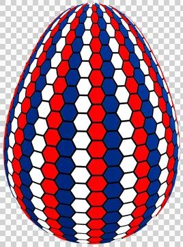 3D Easter Egg with beautiful pattern Stock Illustration