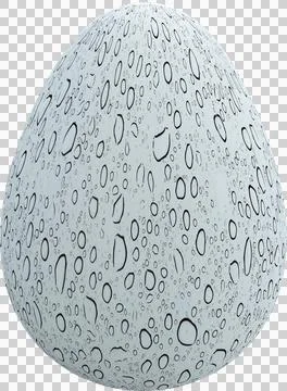 3D Easter Egg with beautiful pattern Stock Illustration