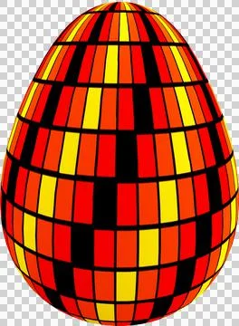 3D Easter Egg with beautiful pattern Stock Illustration