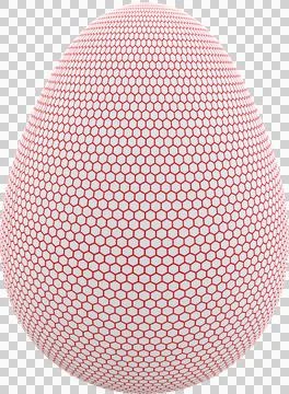 3D Easter Egg with beautiful pattern Stock Illustration