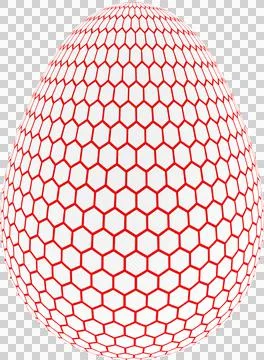 3D Easter Egg with beautiful pattern Stock Illustration