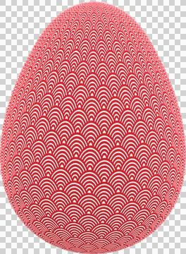 3D Easter Egg with beautiful pattern Stock Illustration