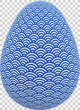 3D Easter Egg with beautiful pattern Stockillustratie