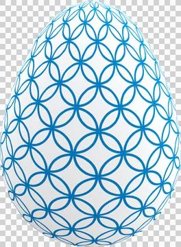 3D Easter Egg with beautiful pattern Stock Illustration