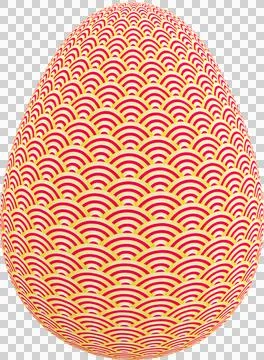 3D Easter Egg with beautiful pattern Stockillustratie