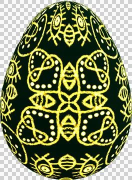 3D Easter Egg with beautiful pattern Stock Illustration