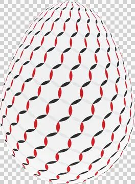 3D Easter Egg with beautiful pattern Stock-Illustration