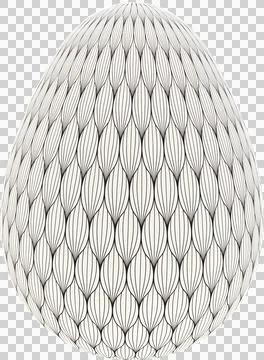 3D Easter Egg with beautiful pattern Stock Illustration