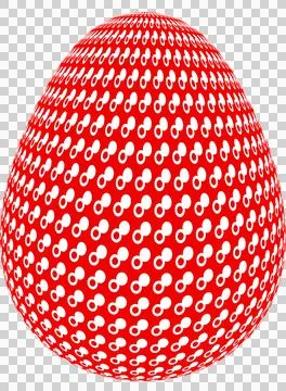 3D Easter Egg with beautiful pattern Stock Illustration
