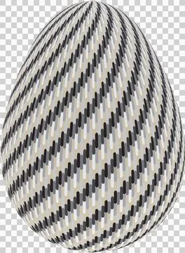3D Easter Egg with beautiful pattern Stock Illustration