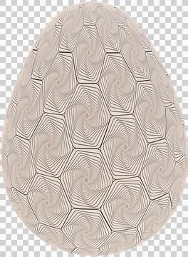 3D Easter Egg with beautiful pattern Stock Illustration