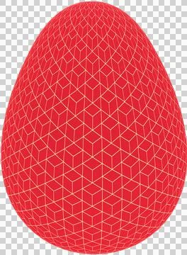 3D Easter Egg with beautiful pattern 스톡 일러스트