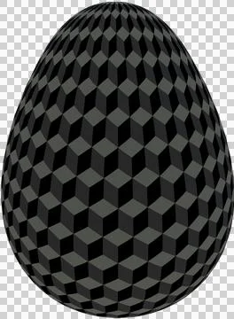 3D Easter Egg with beautiful pattern Stock Illustration