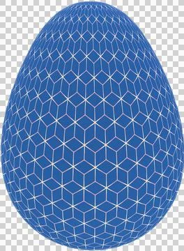 3D Easter Egg with beautiful pattern Illustrazione stock
