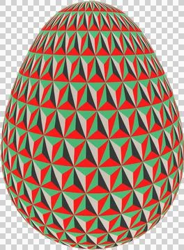 3D Easter Egg with beautiful pattern Illustrazione stock