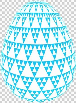 3D Easter Egg with beautiful pattern 库存插图