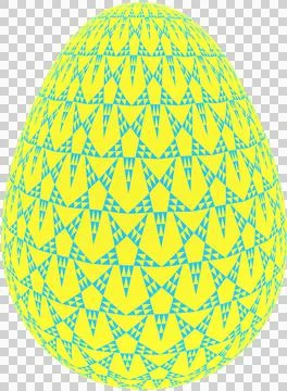 3D Easter Egg with beautiful pattern Stock Illustration