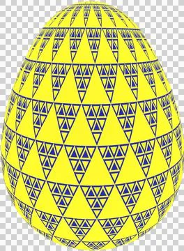 3D Easter Egg with beautiful pattern Illustrazione stock