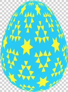 3D Easter Egg with beautiful pattern Stock Illustration