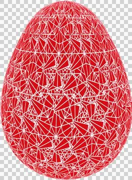 3D Easter Egg with beautiful pattern Stock Illustration