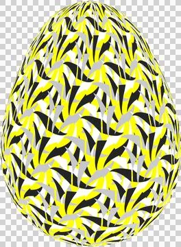 3D Easter Egg with beautiful pattern Stock Illustration