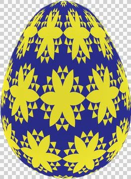 3D Easter Egg with beautiful pattern Stock Illustration
