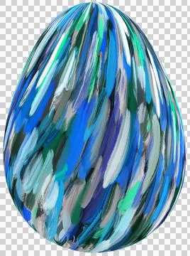 3D Easter Egg with beautiful pattern Stock Illustration