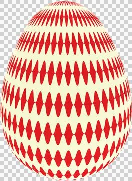 3D Easter Egg with beautiful pattern Stock Illustration