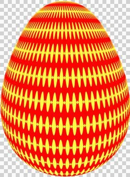 3D Easter Egg with beautiful pattern Stock Illustration