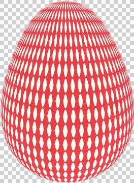 3D Easter Egg with beautiful pattern Stock Illustration