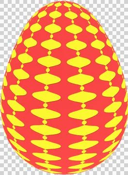 3D Easter Egg with beautiful pattern Illustrazione stock