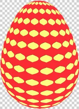 3D Easter Egg with beautiful pattern Stock Illustration