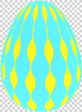 3D Easter Egg with beautiful pattern Stock Illustration