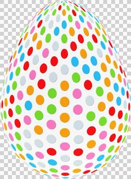 3D Easter Egg with beautiful pattern Stock Illustration
