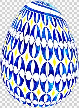 3D Easter Egg with beautiful pattern Stock Illustration