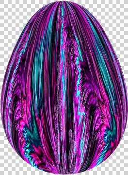 3D Easter Egg with beautiful pattern Stock Illustration