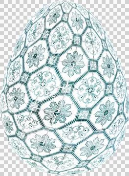 3D Easter Egg with beautiful pattern Stock Illustration