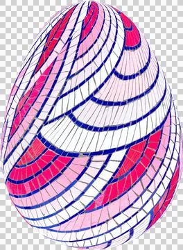 3D Easter Egg with beautiful pattern Stock Illustration