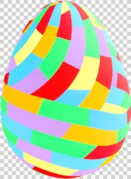 3D Easter Egg with beautiful pattern Stock Illustration